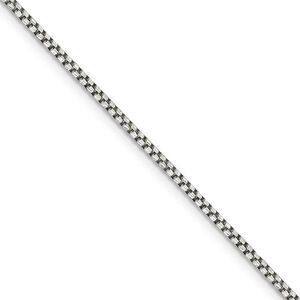 1.75mm Sterling Silver D/C Solid Round Box Chain Necklace, 20 Inch